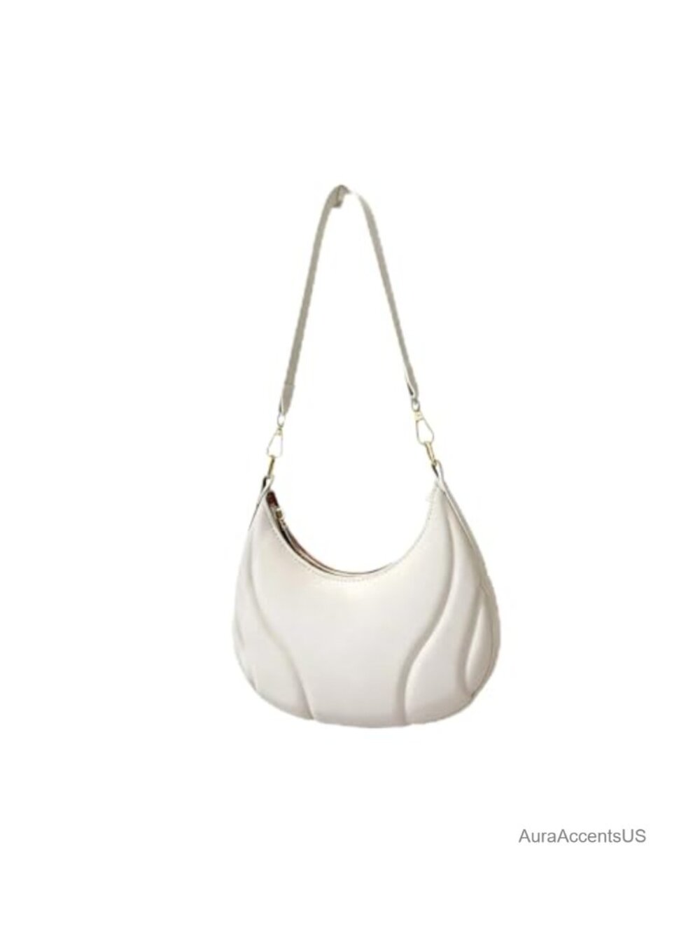 Women's Faux Leather Sling Purse Adjustable Strap Crossbody Bag Crescent